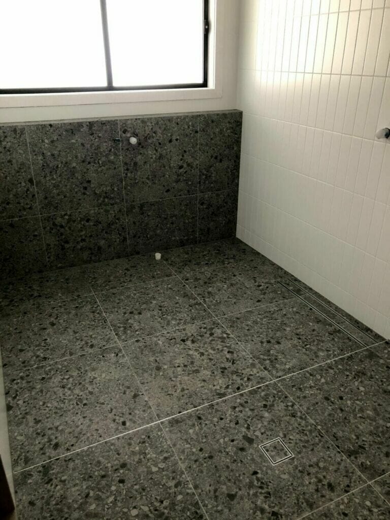 bathroom grouted