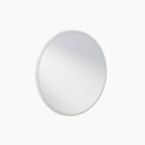 brooklyn round brushed nickel mirror