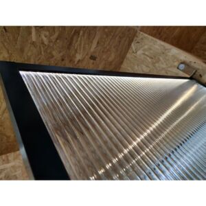 LED Sensor Fluted Glass Shower Panel - LED Top Strip