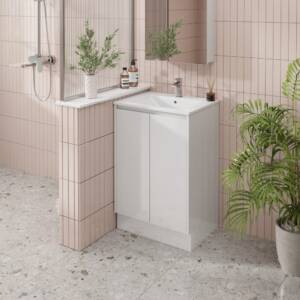 COLA60 BG modern bathroom with Laura 60cm PVC Vanity