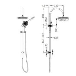 Opal Twin Shower
