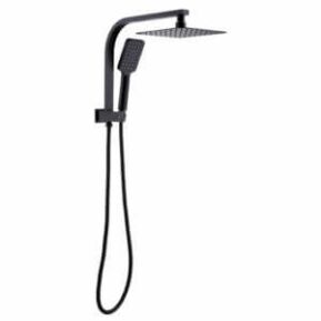 Cube Matte Black Twin Shower Set