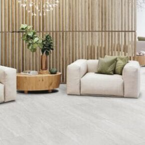 Normandy Navona tile installation in living area