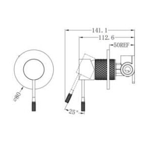 Opal Shower Mixer 80mm Plate