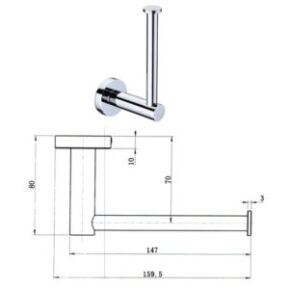 Round Series 2 Hand Towel Holder Specs
