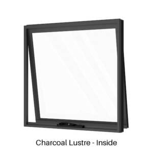 Single Awning Window Charcoal Lustre Inside