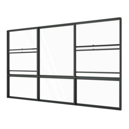 Two Double Hungs with Centre Fixed Lite over Three Lowlites