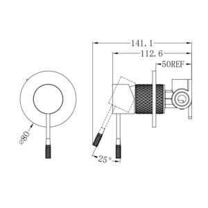 Opal Shower Mixer 80mm Plate