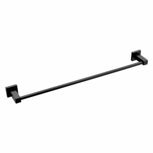 Black Square 900mm Single Towel Rail