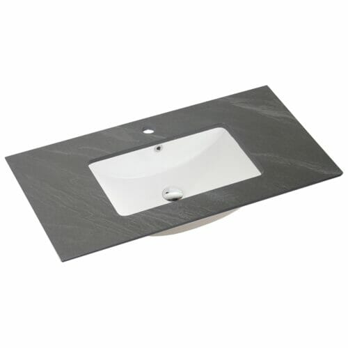 Shadow Grey Sintered Stone Vanity Top – 90cm Shadow Grey Sintered Stone Vanity Top – 90cm