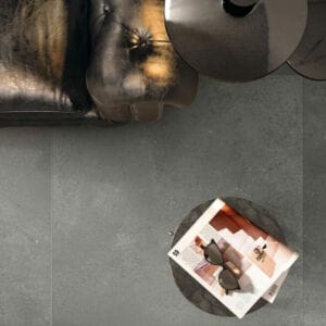 KMG Dark Grey porcelain tile installation