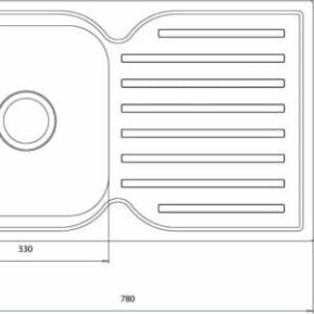 Classic Square 780 Kitchen Sink Specs