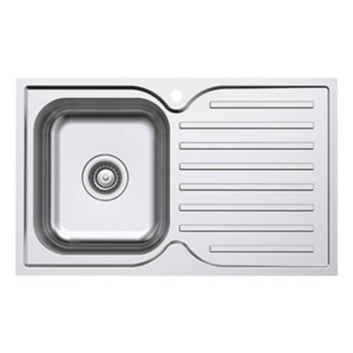 Classic Square 780 Single Bowl Kitchen Sink with Drainer