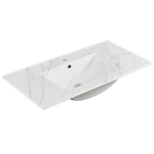 90cm Ceramic Vanity Top Carrara Marble