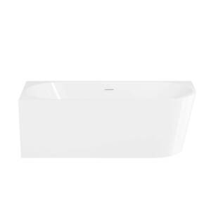 left hand corner side angle of freestanding corner bath