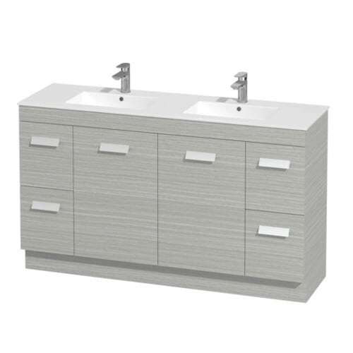 Woodlands PVC Vanity Unit 150cm Double Bowl Woodlands PVC Vanity Unit 150cm Double Bowl