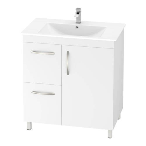 monica vanity unit 75cm with left-hand drawers