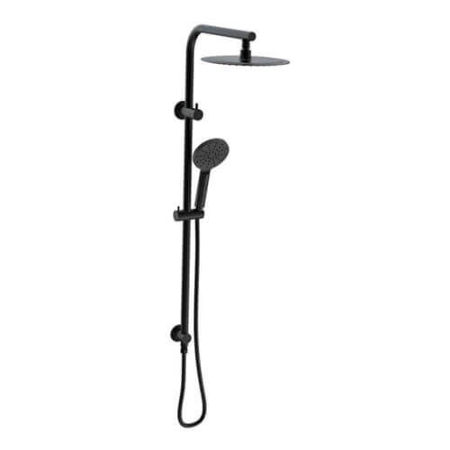 Sky Round Shower Rail Set Matte Black