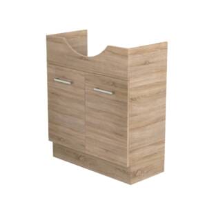 Jessica PVC Semi-Recessed 75cm R-Oak Doors Closed