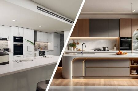 Pre-Assembled vs Custom Kitchen Cabinets side-by-side comparison