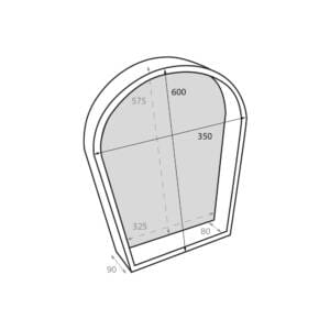 Therma Curved Niche 350mm X 600mm X 90mm Specs