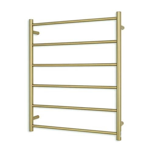 Non-heated Round Ladder Towel Rail Brushed Gold 700x830mm