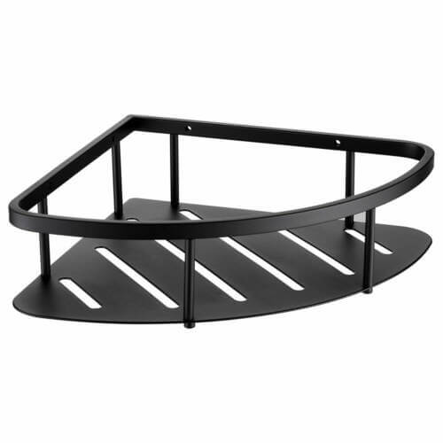 Cube Single Corner Shelf Basket Black Cube Single Corner Shelf Basket Black