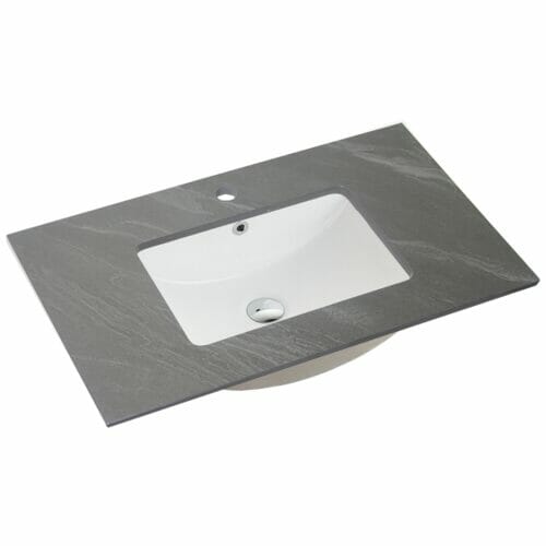 Shadow Grey Sintered Stone Vanity Top – 75cm Shadow Grey Sintered Stone Vanity Top – 75cm
