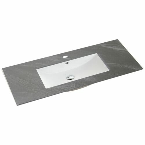 Shadow Grey Sintered Stone Vanity Top – 120cm Shadow Grey Sintered Stone Vanity Top – 120cm