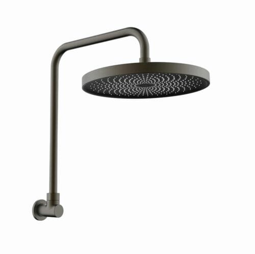 Gabe Gooseneck Shower Head Gunmetal Gabe Gooseneck Shower - Gun Metal Grey