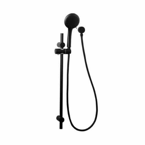 Loui Hand Shower Rail Matte Black Loui Hand Shower On Rail Matte Black