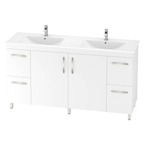 Monica PVC Vanity Unit 150cm Double Bowl monica 150cm pvc double bowl bathroom vanity