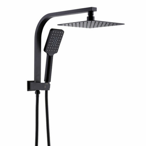 Cube Black Twin Shower Set (Close up)