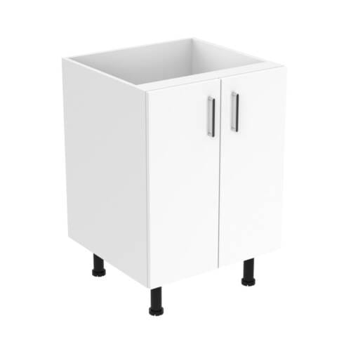60cm Double Door Base Cabinet with Sky Chrome Handel (Side View)