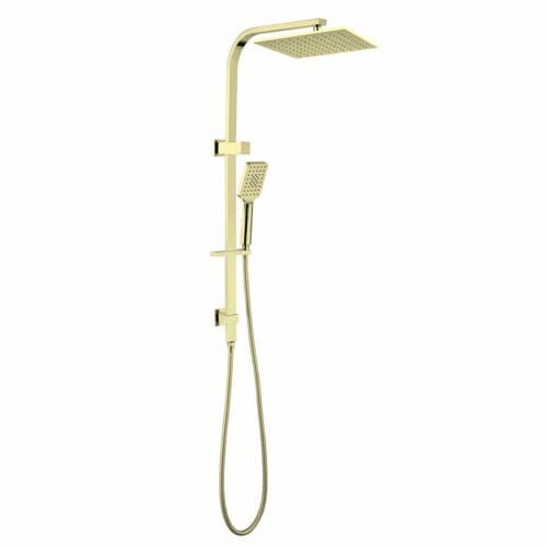 Celia/Bianca Brushed Gold Twin Shower Square Celia/Bianca Brushed Gold Twin Shower Set with Square design
