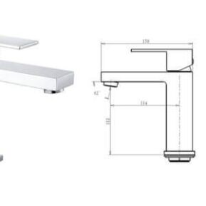 100101 – Cube – Spec Cube Basin Mixer specs