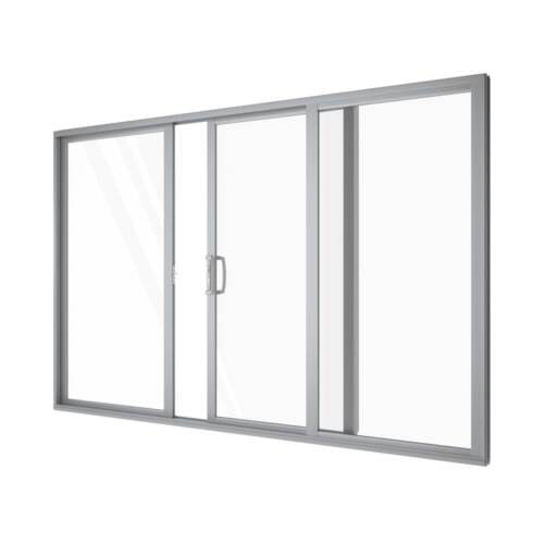 Centre Sliding Door with Two Fixed Lites Single Centre Sliding Door with Two Fixed Lites