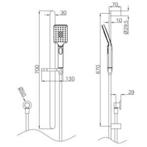 Bianca Shower Rail