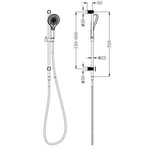 Opal Shower Rail