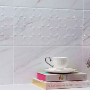Romani Dcardiff Bianco Wall Tile Installation