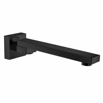 Cube Black Swivel Bath Spout