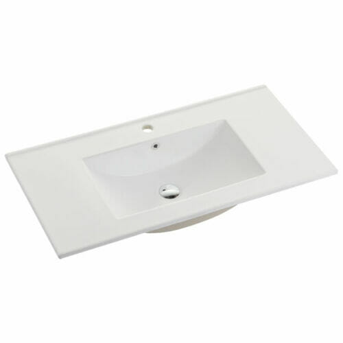 75cm Ceramic Vanity Top Matt White 75cm Vanity Top