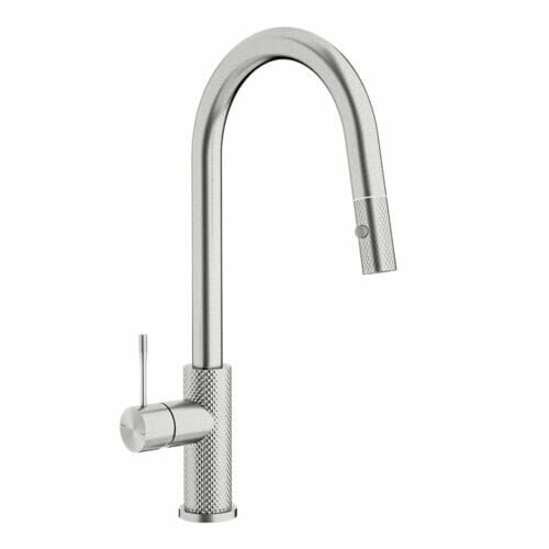 Opal Brushed Nickel Pull Out Kitchen Mixer Tap