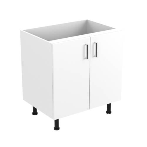 80cm Double Door Base Cabinet with Sky Chrome Handel (Side View)