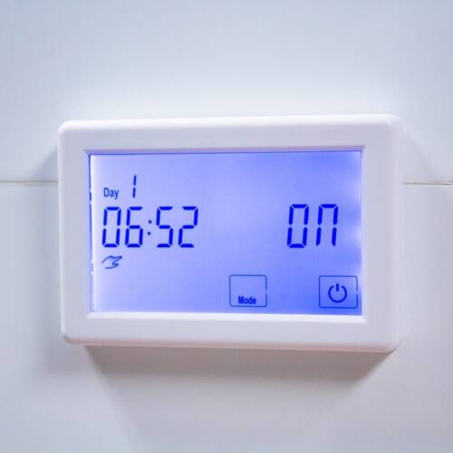 Digital Timer Switch for Heated Towel Rails – White Horizontal Digital Timer Switch for Heated Towel Rails White Horizontal