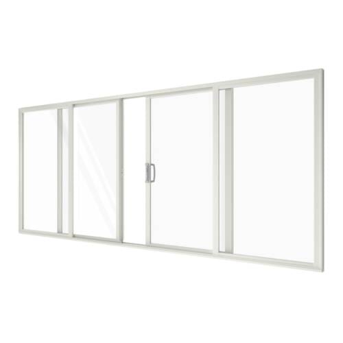 Double Sliding Door with Two Fixed Lites Double Slider with Two Fixed Lites