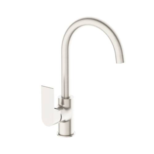 Bianca Kitchen Mixer Gooseneck Spout Brushed Nickel NR321506BN