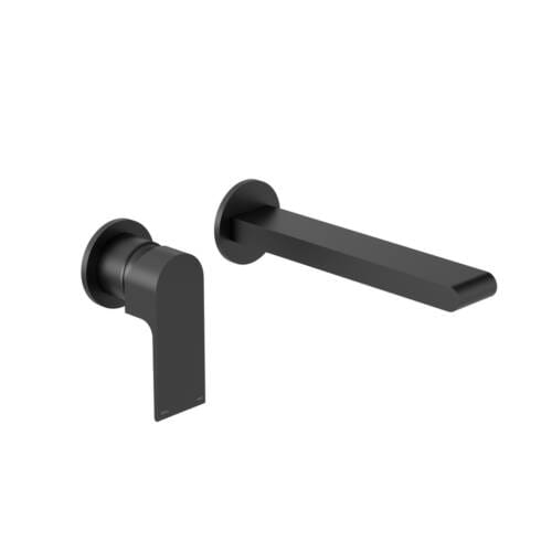 Bianca Wall Basin-Bath Mixer Separate Back Plate 230mm Matte Black