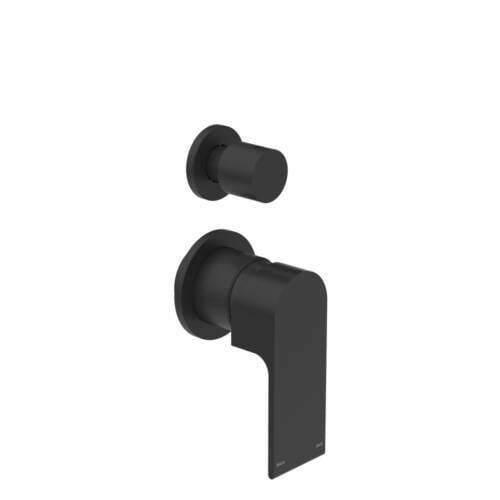 Bianca Shower Mixer With Diverter Separate Back Plate Matte Black Bianca Shower Mixer With Diverter Separate Back Plate Matte Black NR321511gMB