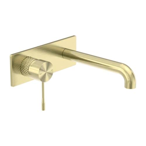 Opal Brushed Gold Wall Basin/Bath Mixer 160mm Opal Wall Basin/Bath Mixer 160mm Brushed Gold